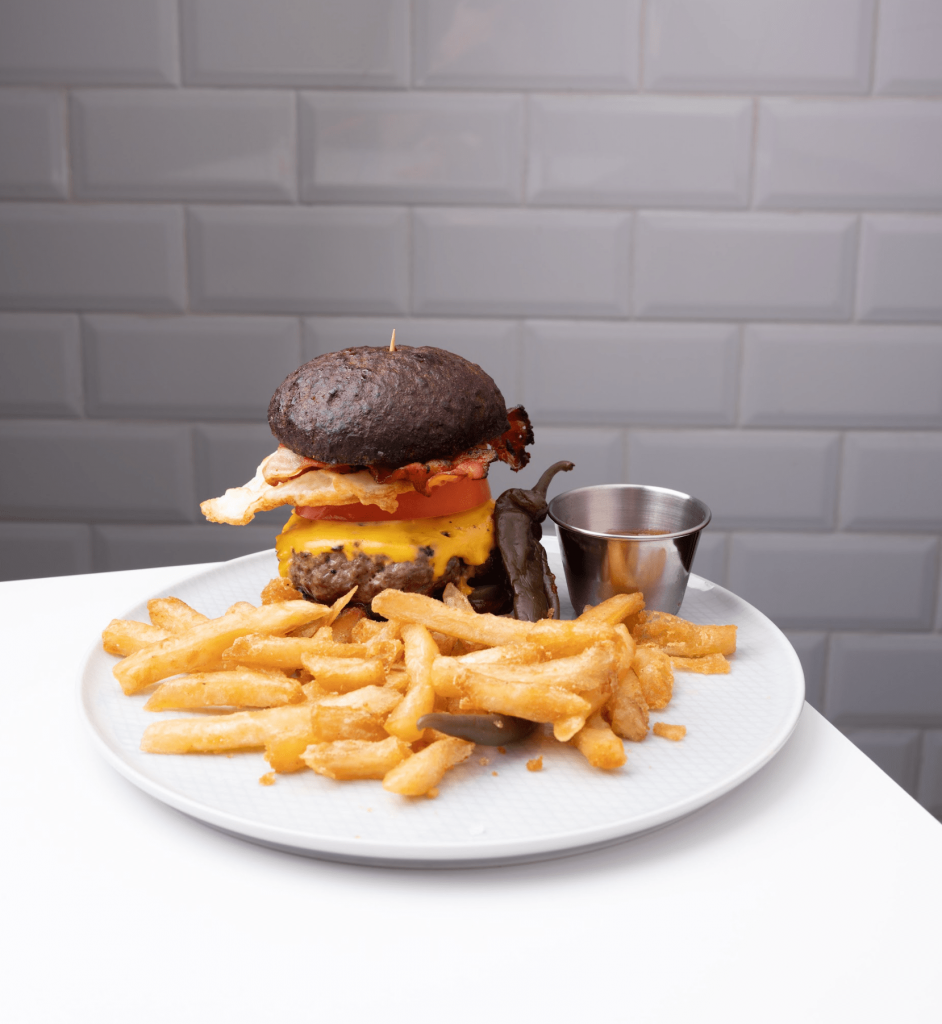 Tiann's bakery burger and fries