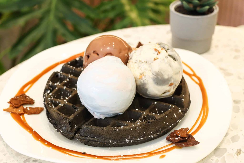 insidescoop charcoal waffle