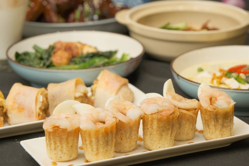 A platter of Peranakan appetizers from Empress Porridge