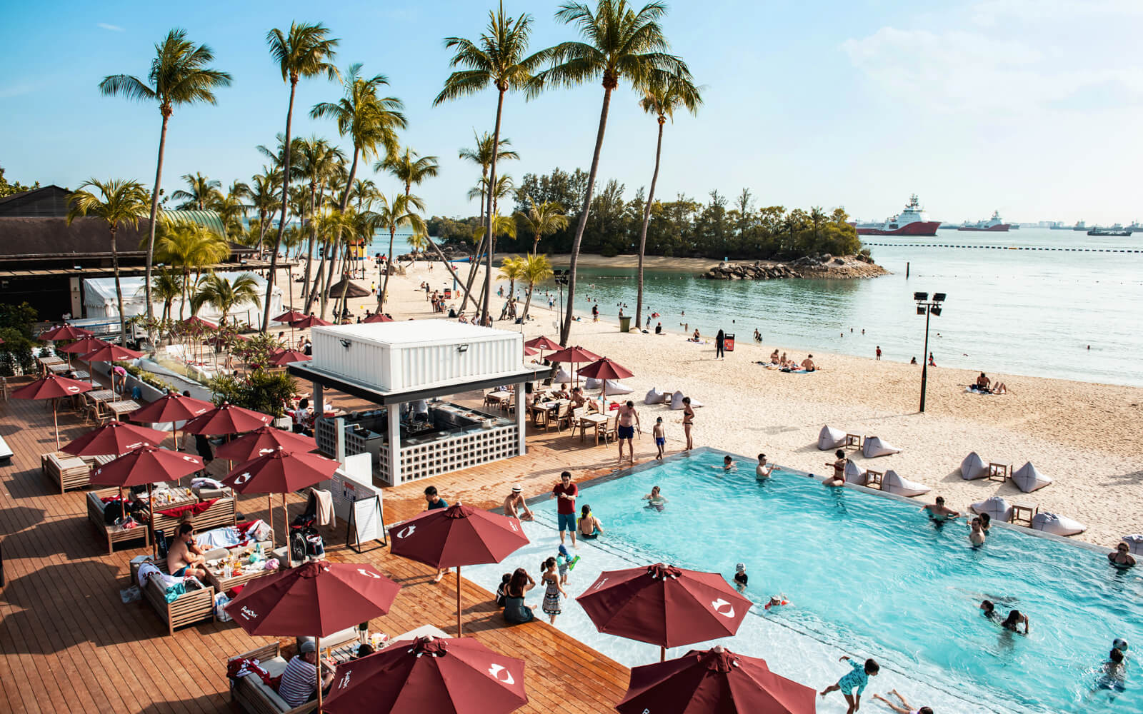 rumours beach club inifity pool singapore