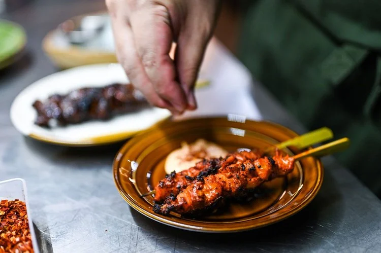 skewered meat from the kongsee restaurant