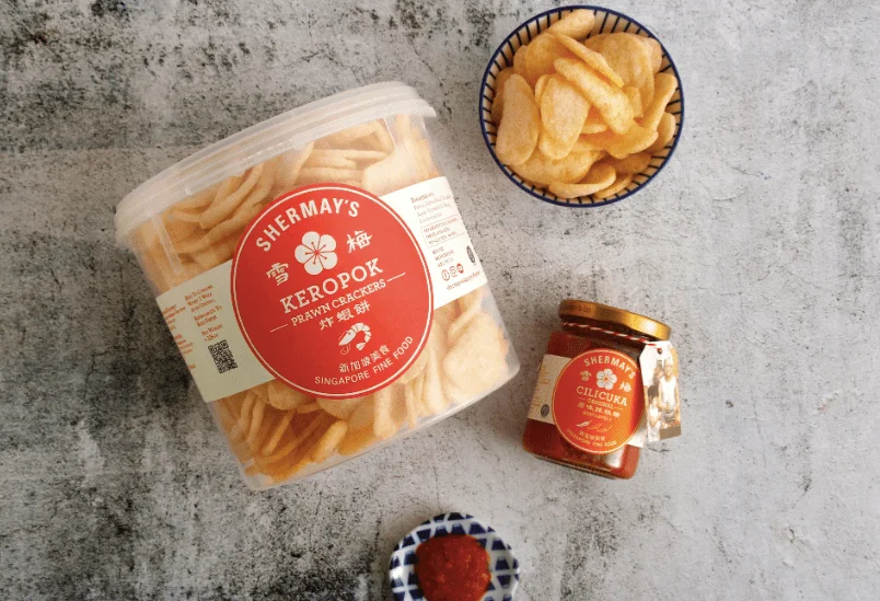 shermay prawn crackers and chili sauce