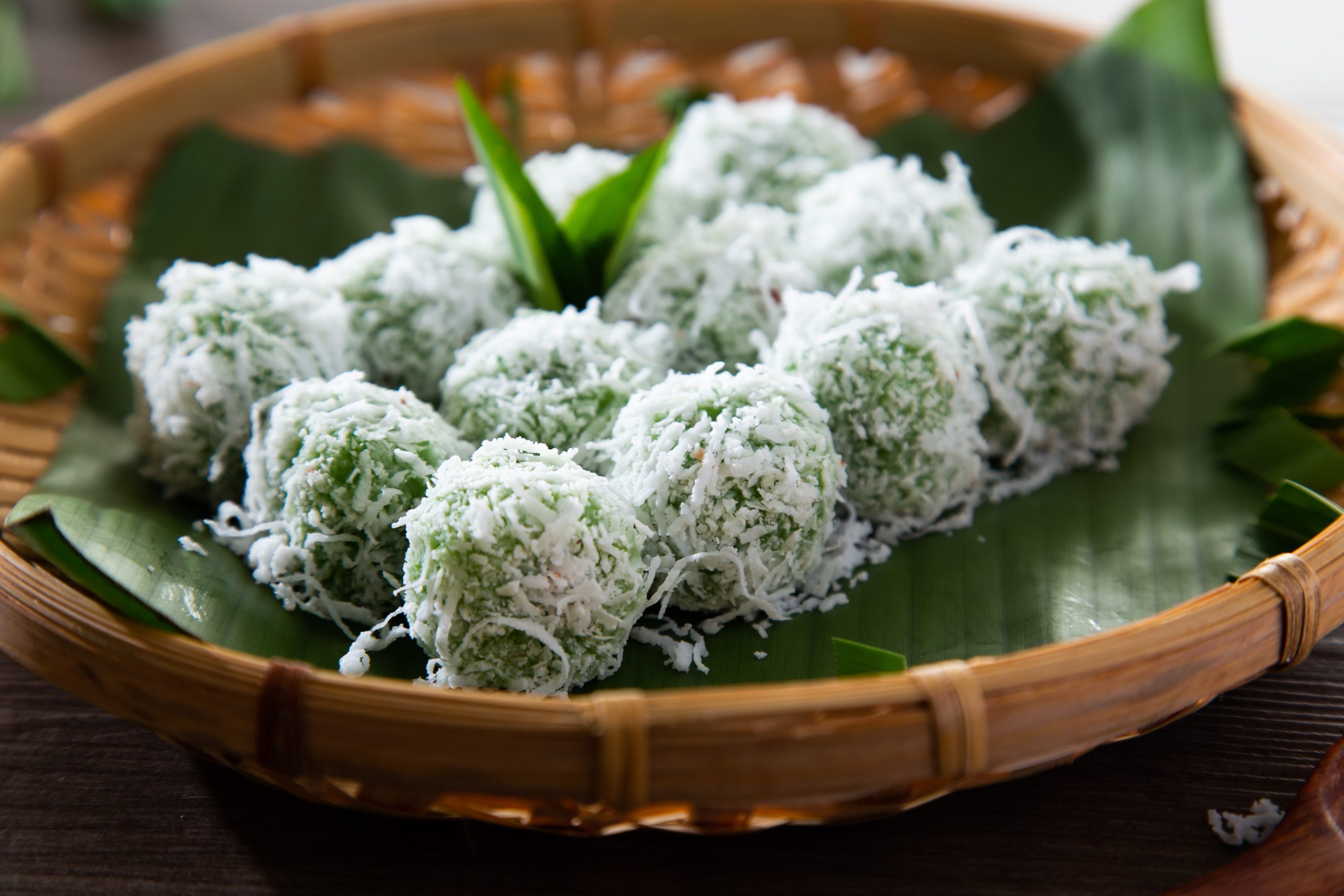  A close-up of traditional Southeast Asian Onde-Onde