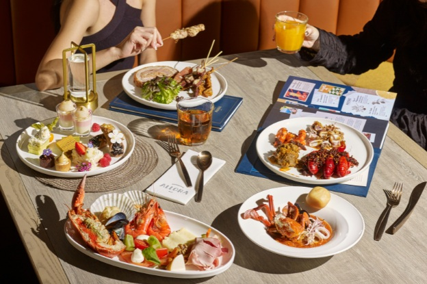 vibrant spread of Italian dishes at Allora Ristorante & Bar